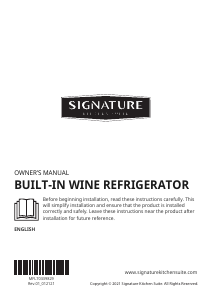 Manual LG SKSCW181RP Signature Wine Cabinet