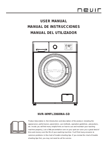 Manual Nevir NVR-WMFL2060INA-SD Máquina de lavar roupa