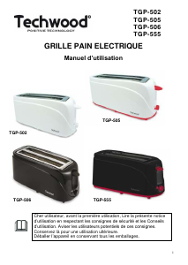 Mode d’emploi Techwood TGP-505 Grille pain
