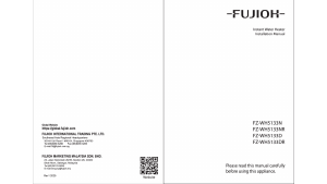 Handleiding Fujioh FZ-WH5133N Boiler