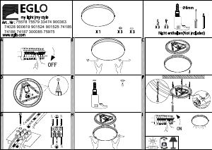 Manual Eglo 74186 Lampă