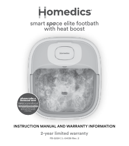 Manual Homedics FB-525H Foot Bath