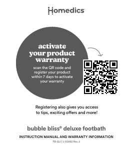 Manual Homedics FB-52J Foot Bath