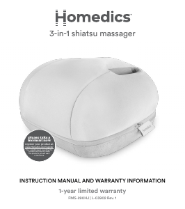 Bruksanvisning Homedics FMS-290HJ Massageapparat