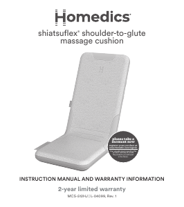 Bruksanvisning Homedics MCS-512HJ Massageapparat