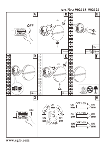 Manuale Eglo 902121 Lampada
