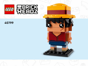 Rokasgrāmata Lego set 40799 Brickheadz Monkey D. Luffy figūra