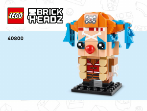 Manual Lego set 40800 Brickheadz Figura de Buggy, o Palhaço
