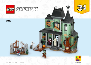 Vadovas Lego set 31167 Creator Vaiduoklių namas