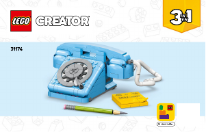 Rokasgrāmata Lego set 31174 Creator Retro telefons