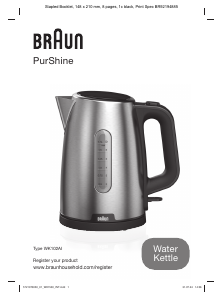 Manual Braun WK 1500 PurShine Fierbător