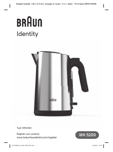 Rokasgrāmata Braun WK 5200 Identity Tējkanna