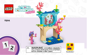 Használati útmutató Lego set 11204 Gabbys Dollhouse Sellő Gabi kalandjai a víz alatti világban