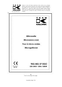 Mode d’emploi Kalorik TKG MG 37 DGC Micro-onde