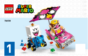 Rokasgrāmata Lego set 72038 Super Mario Mario Kart – Wario un King Boo