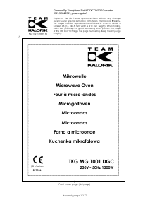 Manual Kalorik TKG MG 1001 DGC Microwave