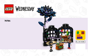 Brugsanvisning Lego set 76784 Wednesday Sort dahlia-blomst