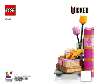 Rokasgrāmata Lego set 75691 Wicked Glinda un Elphaba - grāmatu balsti