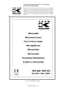 Manual Kalorik TKG MG 1009 DG Micro-onda