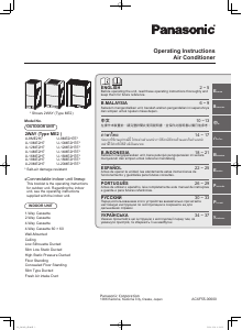Manual Panasonic U-12ME2H7 Ar condicionado
