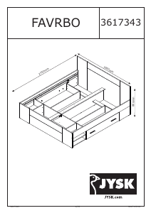 Manuale JYSK Favrbo (180x200) Struttura letto