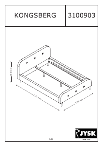 كتيب إطار السرير Kongsberg (160x200) JYSK