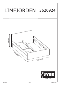 Посібник JYSK Limfjorden (140x200) Каркас ліжка