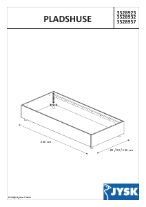 Bruksanvisning JYSK Pladshuse (140x200) Seng