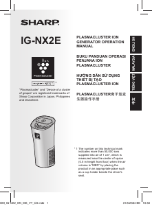 Panduan Sharp IG-NX2E-B Pembersih Udara