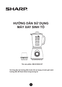 Hướng dẫn sử dụng Sharp EM-S155GV-ST Máy xay sinh tố