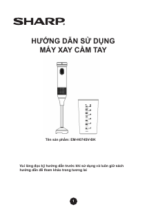 Hướng dẫn sử dụng Sharp EM-H074SV-BK Máy xay sinh tố cầm tay