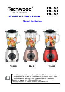Mode d’emploi Techwood TBLI-381 Blender