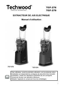 Mode d’emploi Techwood TCF-279 Presse-agrumes