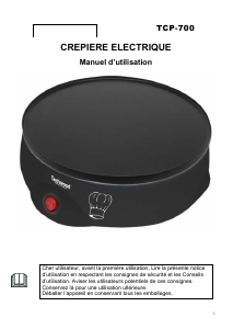 Mode d’emploi Techwood TCP-700 Crêpière