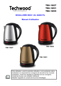 Mode d’emploi Techwood TBI-1851 Bouilloire