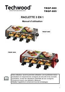 Mode d’emploi Techwood TRGP-885 Gril raclette