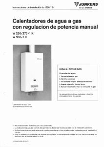 Manual de uso Junkers W 275-1 K Caldera de gas