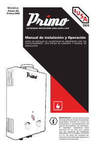 Manual de uso IUSA Primo-06 Caldera de gas