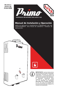 Manual de uso IUSA Primo-06N Caldera de gas