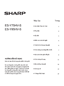 Hướng dẫn sử dụng Sharp ES-Y75HV-S Máy giặt