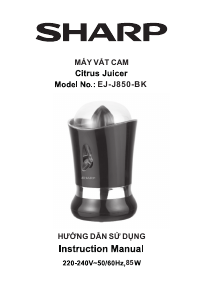 Handleiding Sharp EJ-J850-BK Citruspers