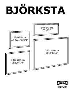 Kasutusjuhend IKEA BJORKSTA (200x140) Pildiraam