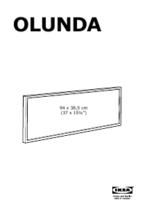 Manuale IKEA OLUNDA (94x38.5) Cornice per foto