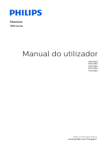 Manual Philips 65PUS7800 Televisor LED