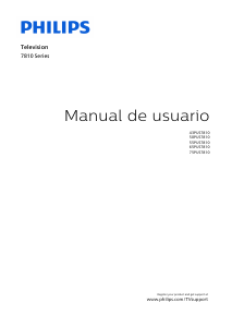 Manual de uso Philips 65PUS7810 Televisor de LED