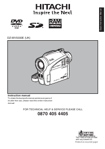 Manual Hitachi DZ-MV5000E Camcorder