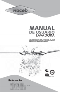 Manual de uso Haceb D1302 PL Lavadora