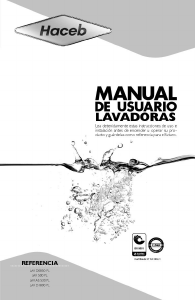 Manual de uso Haceb D1800 PL Lavadora