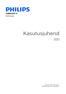 Kasutusjuhend Philips 85PUS8510 Ambilight LED-teler