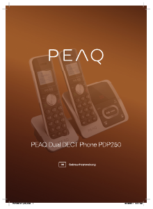 Bedienungsanleitung PEAQ PDP250 Schnurlose telefon